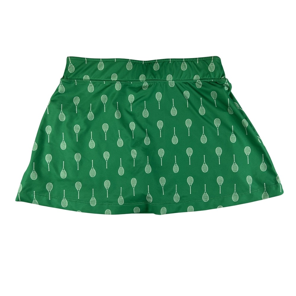 Prince Skort Womens Small Green Tennis Racquet Print Athletic Lined Stretch